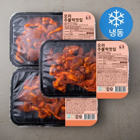 홈스쿡 오리 주물럭맛집 (냉동), 300g, 3팩