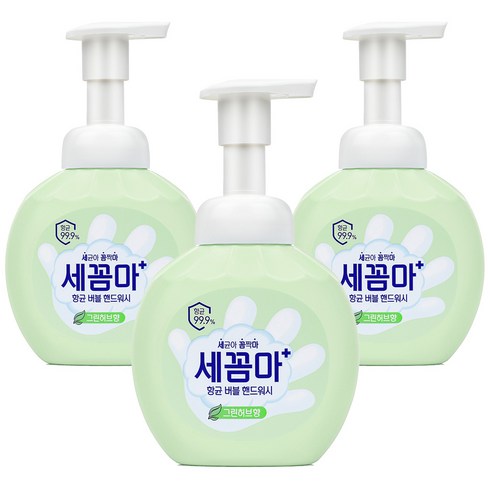 세꼼마 - 온더바디 세꼼마 버블 핸드워시 그린허브향, 250ml, 3개