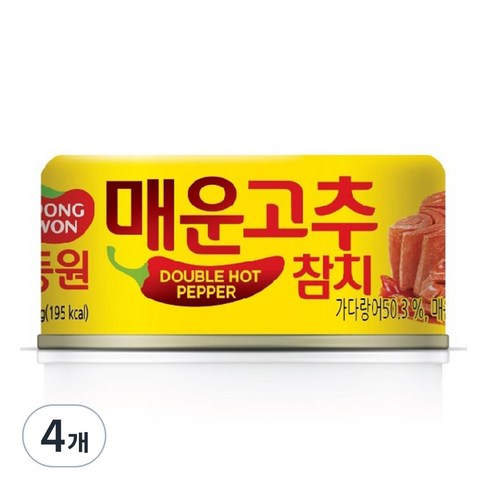 매운고추참치 - 동원 매운 고추참치 통조림, 150g, 4개