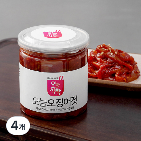 2023년 가성비 최고 강경오징어젓갈 - 오늘식탁 강경 오징어젓, 250g, 4개