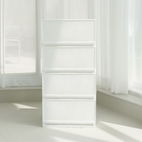 샤바스 컬러스토리 400 4단 서랍장, 화이트, 4개