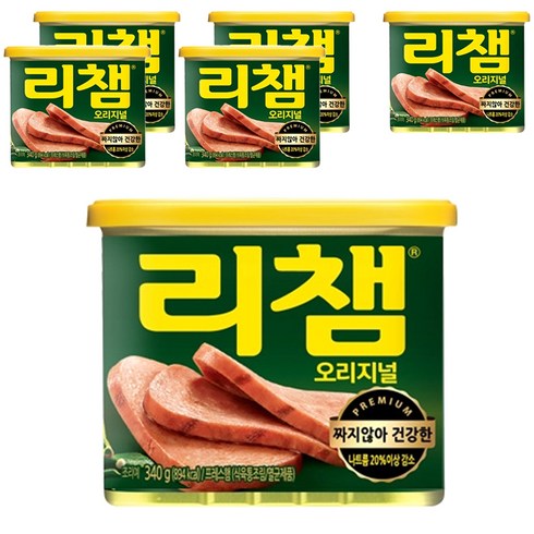 리챔340g - 리챔 오리지널 햄통조림, 340g, 6개