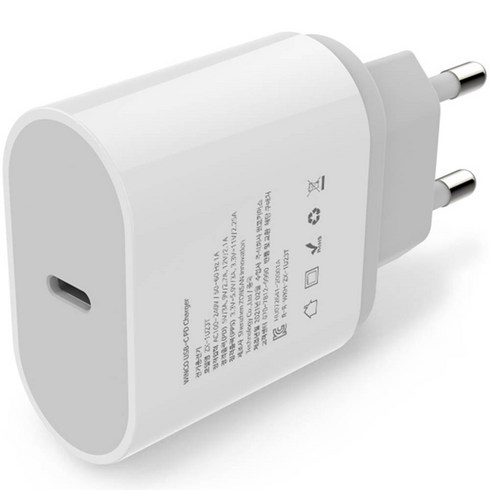 윈코 25W USB-C PD 고속충전기, 화이트, 1개