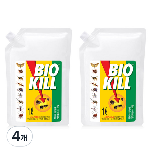 비오킬 살충제 파우치, 1L, 4개