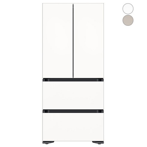 [색상선택형] 삼성전자 비스포크 프리스탠딩 김치플러스 4도어 냉장고 490L 방문설치, RQ48A94W1AP