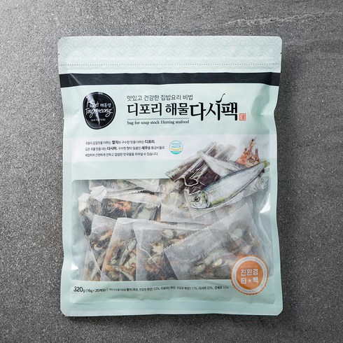 다시팩 - 해통령 디포리 해물 다시팩, 320g, 1개