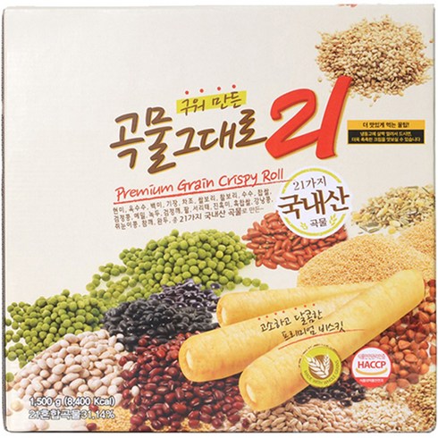 곡물그대로21 크리스피롤, 1500g, 1개