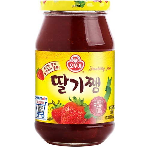 잼 - 오뚜기 딸기쨈, 500g, 1개