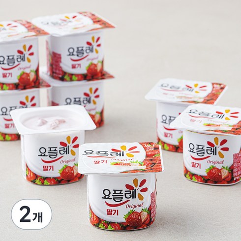 요플레 오리지널 딸기, 680g, 2개