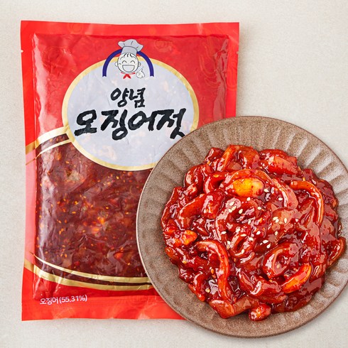 오징어젓갈 - 양념 오징어젓, 1kg, 1개