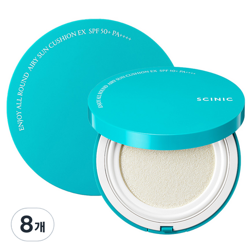 싸이닉 엔조이 올라운드 에어리 선쿠션 EX SPF50+ PA++++, 25g, 8개