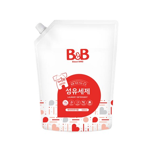 비앤비 섬유세제 리필, 1.5L, 1개