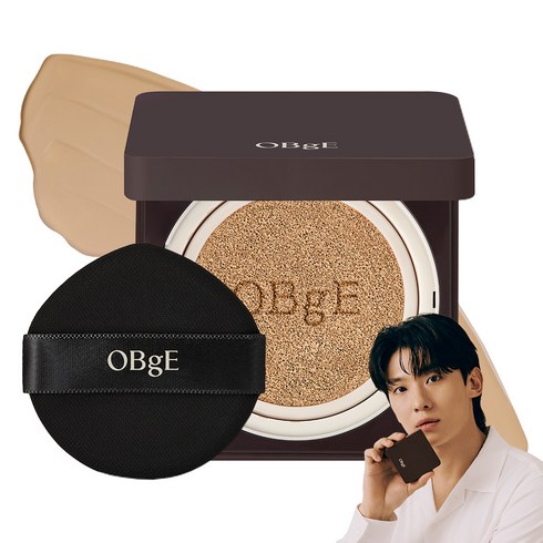 남자쿠션 - OBge 퍼펙트 옴므 쿠션 SPF50+ PA+++ 15g, 2호 베이지, 1개