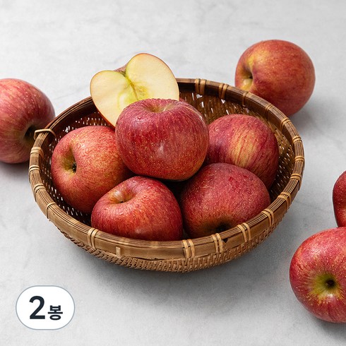 2023 가족 보조개사과 2.5kg2박스총 5kg - 곰곰 맛있는 보조개 사과, 2.5kg, 2봉