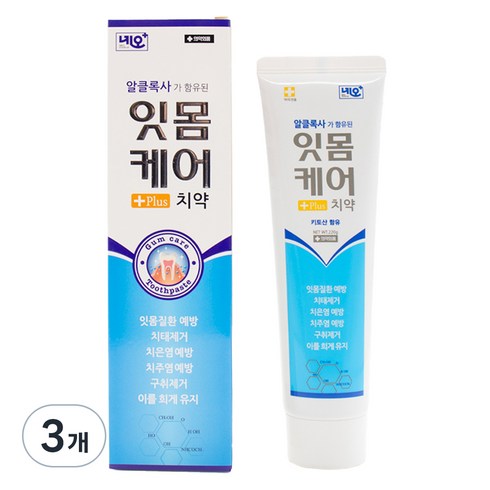 네오메디칼 잇몸 케어 플러스 치약, 220g, 3개, 1개