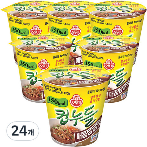 오뚜기 컵누들 매콤찜닭맛 45.5g, 24개