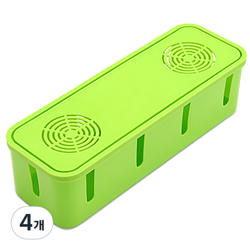DM 알럽홈 컬러 멀티탭 케이스 옐로우그린, 4개