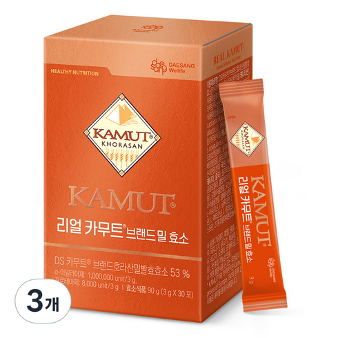 대상웰라이프 리얼 카무트 브랜드 밀 효소 30p, 90g, 3개