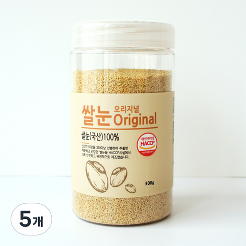 바비조아 쌀눈 오리지널, 300g, 5개