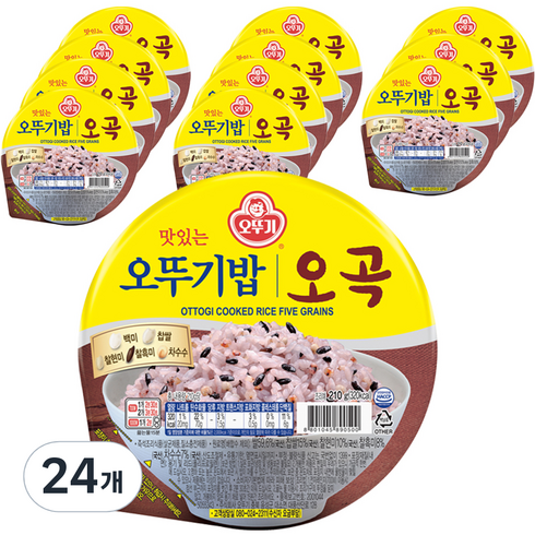 맛있는 오뚜기밥 오곡, 210g, 24개