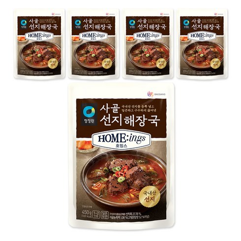 청정원 호밍스 사골선지해장국, 450g, 5개