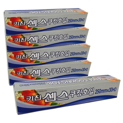 키친센스 쿠킹호일 250mm x 10m, 5개