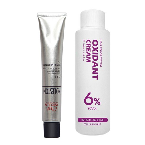 웰라 뉴콜레스톤 퍼펙트 퓨어컬러 염색제 80g + 산화제 100ml, 체리레드 14/45, 1세트