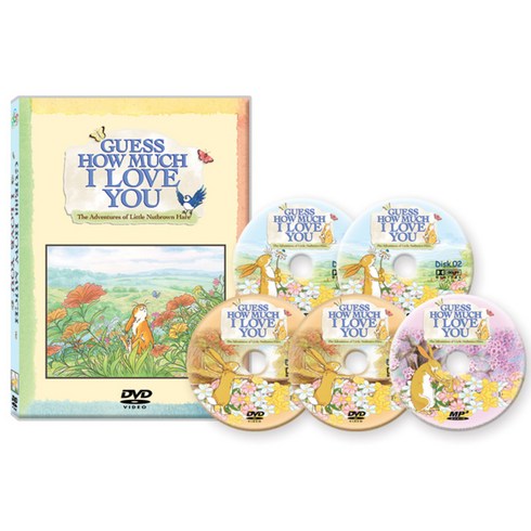 guesshowmuchiloveyou - 내가 널 얼마나 사랑하는지 아니? 아빠사랑해요 영어 교육 DVD : GUESS HOW MUCH I LOVE YOU, 5CD