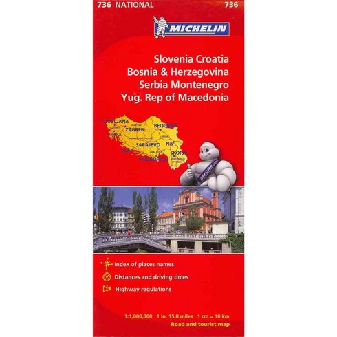 Michelin Slovenia Croatia Bosnia & Herzegovina Serbia Montenegor Yug. Rep of Macedonia, Michelin Travel Pubns