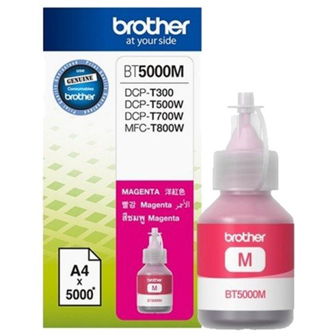 브라더잉크 - 브라더 프린트 잉크 BT5000, MAGENTA, 1개