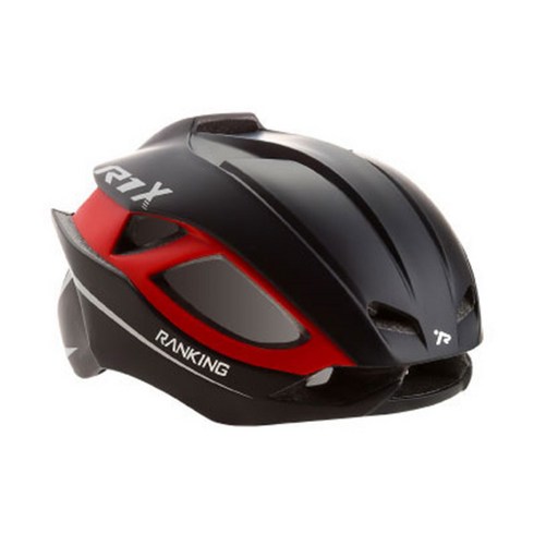 랭킹헬멧 R1X 에어로 헬멧, black + red, 1개