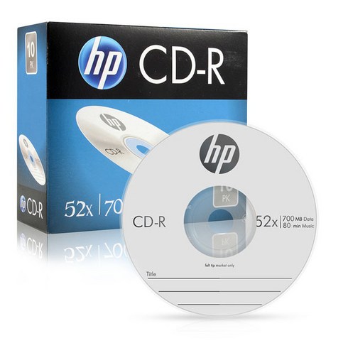 cdrw - HP CD-R 52X 700MB 슬림 케이스 10p