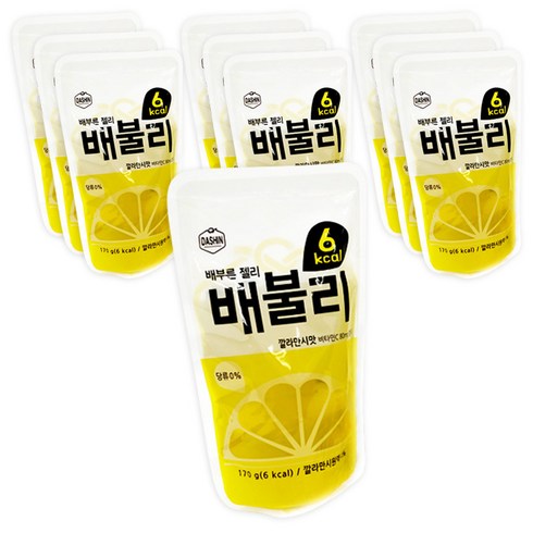 DASHIN 6kcal 배부른 젤리 배불리 깔라만시맛, 170g, 10개