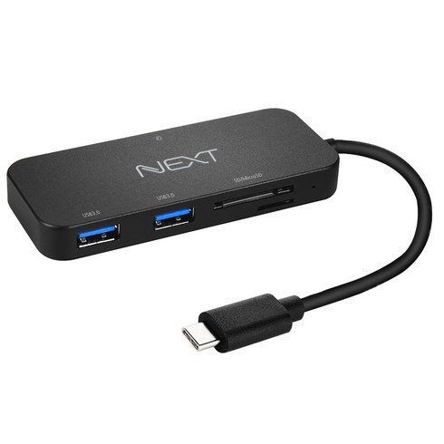넥스트 C타입 멀티허브 USB3.0 2포트/SD/MicroSD/CF 카드리더, NEXT 9713TCU3, 혼합 색상