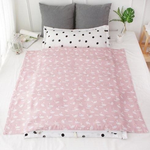 보떼하우스 인견 통통패드 14온스 영유아 일체형 낮잠이불 사계절베개솜 포함, 스윗구스 핑크