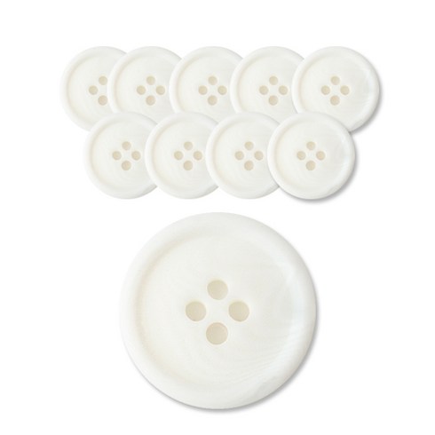 패션포인트 콥스 단추 무광 23mm, WT, 10개입