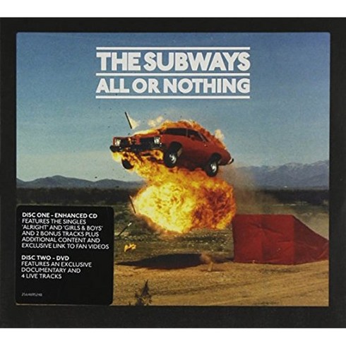 Subways - All Or Nothing (CD+DVD Deluxe Edition) 유럽연합수입반, 2CD