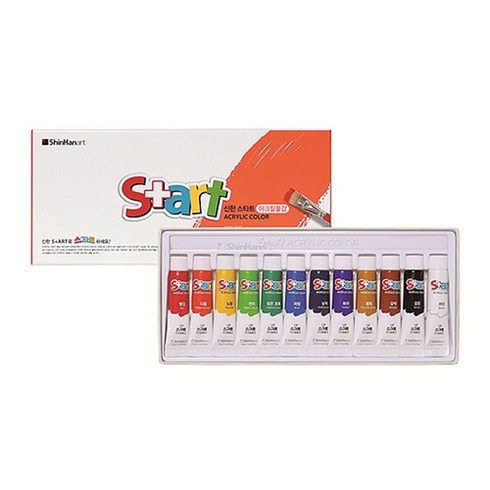 아크릴물감12색 - 신한화구 스타트 아크릴 물감세트, 7.5ml, 12색