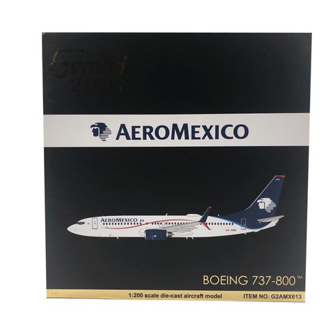 GeminiJets 비행기다이캐스트 1/200 Mexico Airlines B737-800/s XA-AMK, 혼합 색상, 1개