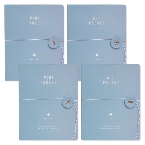 데얼스 4X6 미니포켓 앨범 4p, 블루, 20매