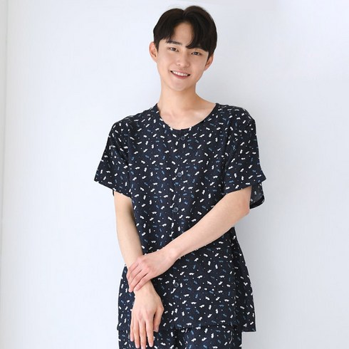 속옷미인 남성용 풍기인견 상하의 세트 파자마