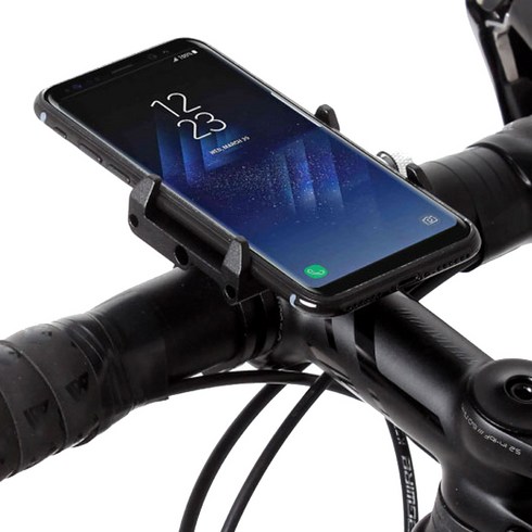 2023년 가성비 좋은 자전거핸드폰거치대 - 비엠웍스 슬림6 CNC 스마트폰 자전거 거치대, 블랙, 1세트