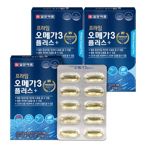 일양약품 프라임 오메가3 플러스, 30정, 33g, 3개