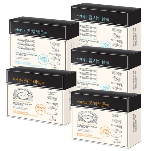 키친스토리 이혜정의 멸치해물팩 150g x 3p + 꽃게해물팩 150g x 2p 다시팩세트, 1세트