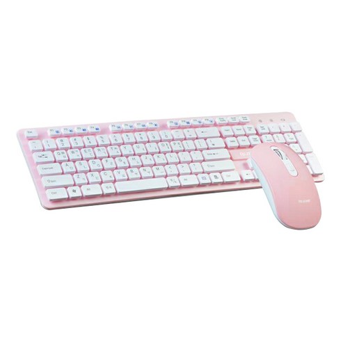 디디존 멤브레인 무선 키보드 + 마우스세트, DMK-W9800, 핑크, 일반형