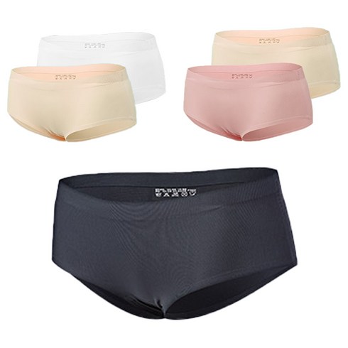 푸딩 여아용 주니어 심리스 삼각팬티 블랙 + 화이트 + 스킨 2p + 피치
