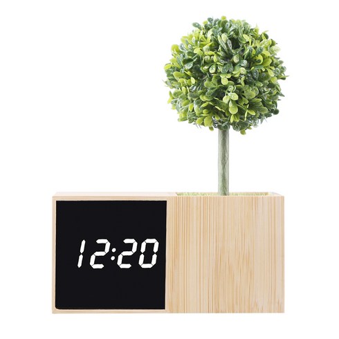 코비 대나무 LED 알람시계 BL70, 혼합 색상