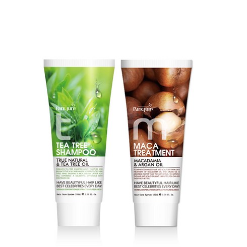 박준뷰티랩 티트리 샴푸 100ml + 마카다미아 트리트먼트 100ml 세트, 1세트