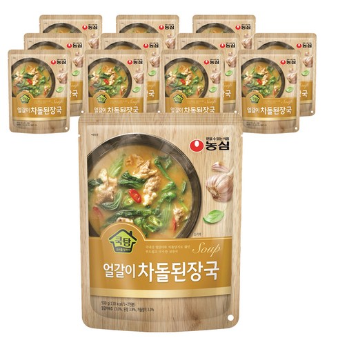 쿡탐 얼갈이 차돌 된장국, 500g, 12개