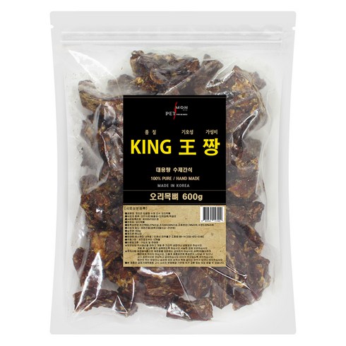 펫츠몬 킹왕짱 강아지 대용량 수제 간식 600g, 오리목뼈, 1개